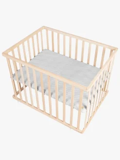 Roba Style Kravlegård med Hjul, Wood & Grey