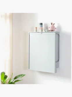 Roba Væghængt Puslebord & Puslepude, Taupe Lacquered/Silver Grey