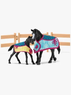 Schleich Legetøjssæt Hesteboks med Hoppe og Føl