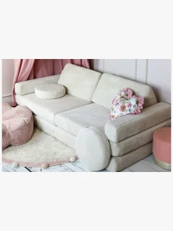 Shappy Play Bygbar Sofa 160x80 cm Kraftig Fløjl, Vanilla