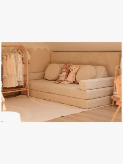 Shappy Play Bygbar Sofa 160x80 cm Kraftig Fløjl, Vanilla