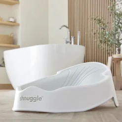 Shnuggle Badestøtte Newborn, White/Grey
