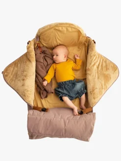 Sleepbag Mini Vinterkørepose, Dusty Purple/Brown