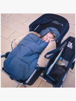 Sleepbag Mini Vinterkørepose, Grey Mélange/Brown