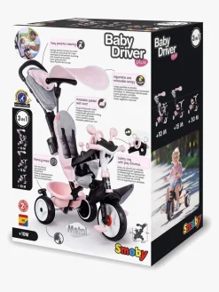 Smoby Trehjulet Cykel Baby Driver Plus, Pink
