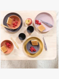 Soft Sili Børneservice 4 dele Lyserød/Aubergine