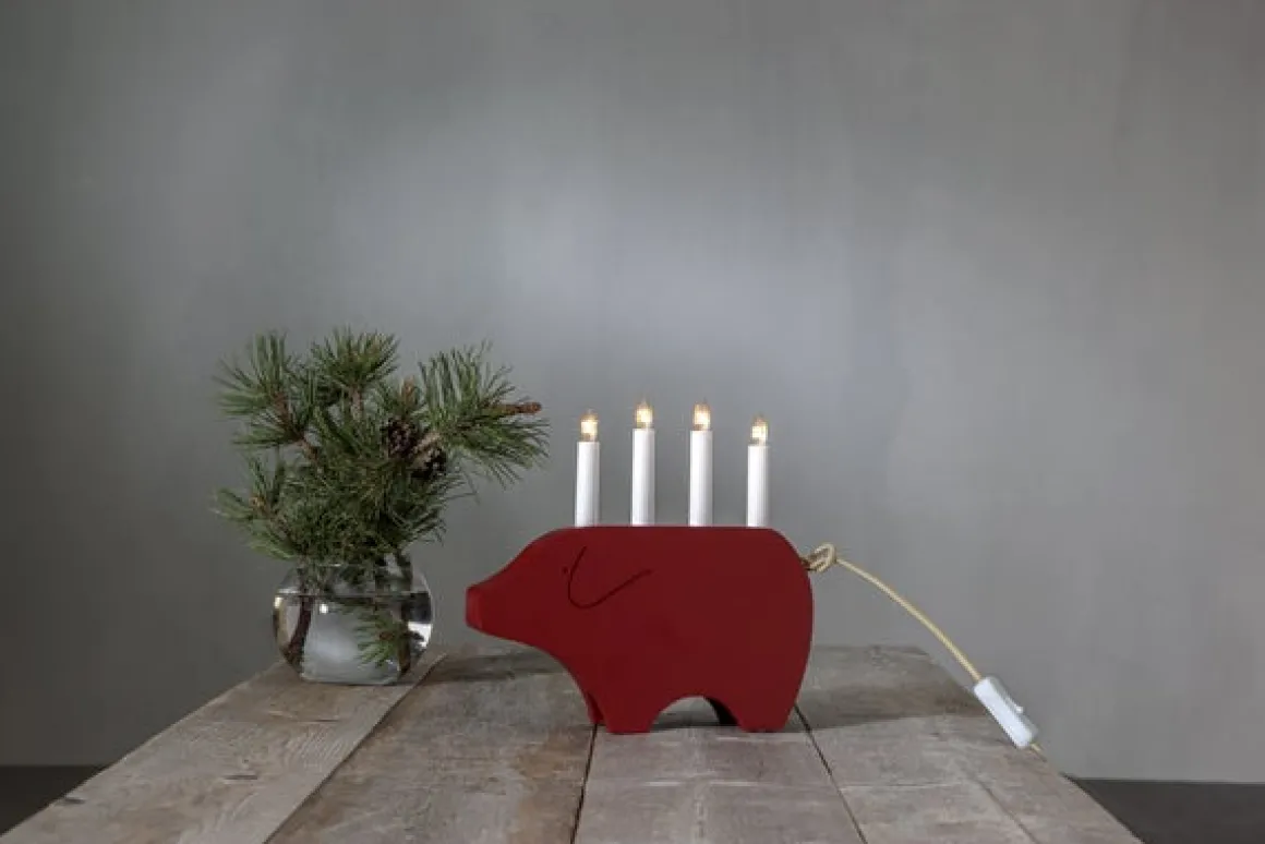 Star Trading Lysestage Gry, Rød