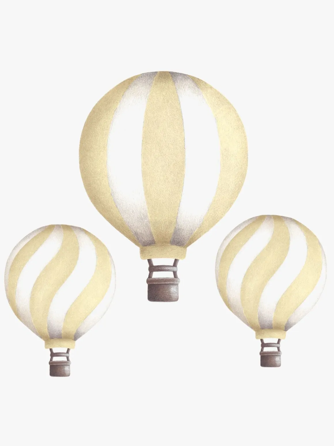 Stickstay Vintage Balloon Set Wallsticker, Lemon