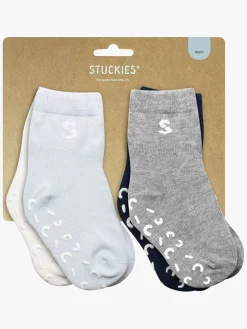 STUCKIES Strømper Anti-slip 4-pak, Wavy