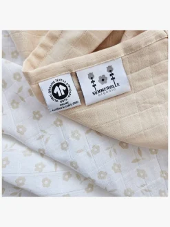 Summerville Organic Tæppe/ Stofble i Musselin 2-pak Øko, Petal/Sandshell