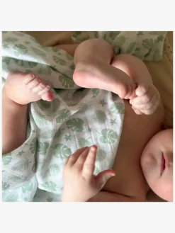 Summerville Organic Tæppe/ Stofble i Musselin 2-pak Øko, Tropical/Green