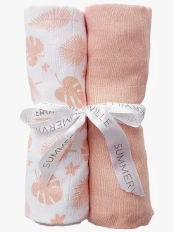 Summerville Organic Tæppe/ Stofble i Musselin 2-pak Øko, Tropical/Peachy