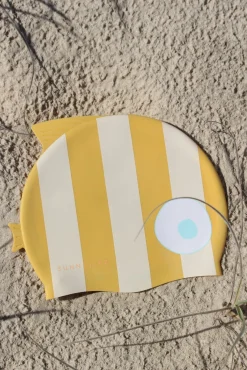 SUNNYLiFE Badehætte, Finn the Fish Mustard Stripe