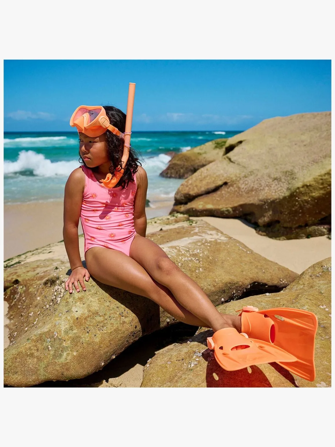 SUNNYLiFE Dykkersæt, Neon Coral Marble