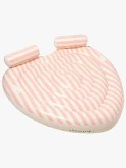 SUNNYLiFE  Oppusteligt Dobbelthjerte, Stole My Heart Pink Stripe