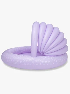 Swim Essentials Badebassin med Solbeskyttelse 100 cm, Lila Leopard