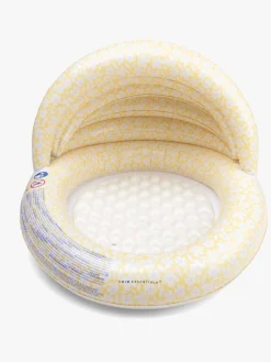Swim Essentials Badebassin med Solbeskyttelse 100 cm, Florish Yellow