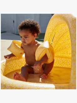 Swim Essentials Badebassin med Solbeskyttelse 100 cm, Florish Yellow