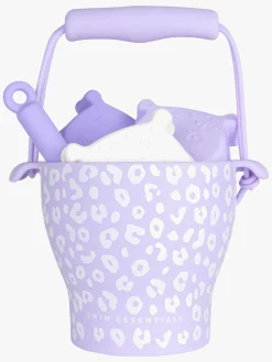 Swim Essentials Strandsæt 4 Dele, Purple Leopard