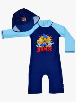 Swimpy Bamse Verdens Stærkeste Bjørn UV-Sæt 2 Dele, Blå