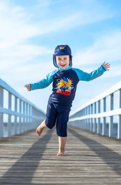 Swimpy Bamse Verdens Stærkeste Bjørn UV-Sæt 3 Dele, Blå