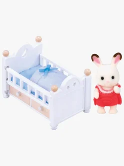 Sylvanian Families Figursæt Chokoladekaninbaby med Seng