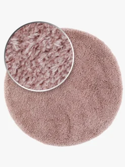 Teddy Gulvtæppe Rundt 160, Dusty Pink