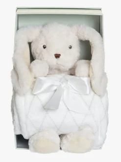 Teddykompaniet Svea Bamse med Tæppe i Gaveæske, Creme