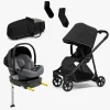 Thule Shine Duovogn inkl. Beemoo Route i-Size Autostol Baby & ISOFIX Base, Black/Mineral Grey