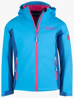 Trollkids Kristiansand Softshelljakke, Midnight Blue/Cerulean