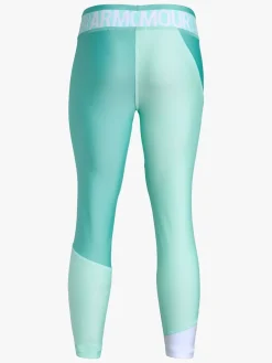Under Armour HG Color Block Ankle Crop Legging, Neo Turquoise