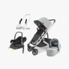 UPPAbaby CRUZ V2 Duovogn inkl. Maxi-Cosi CabrioFix i-Size Autostol Baby & Base, Stella Grey