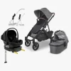 UPPAbaby VISTA V2 Duovogn inkl. Beemoo Route i-Size Autostol Baby & ISOFIX Base, Greyson Black/Black Stone