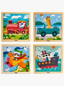 VIGA Puslespil 4-pak Køretøj