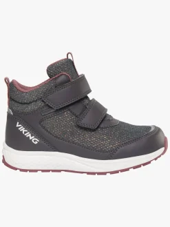 Viking Bouncy Glitter Mid 2V GTX Sneakers, Charcoal