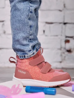 Viking Bouncy Glitter Mid 2V WP Sneakers, Pink