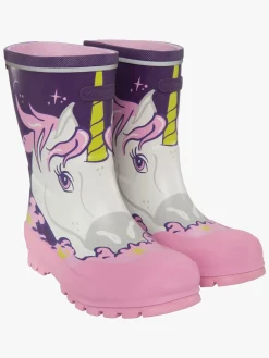 Viking Jolly Print Gummistøvler, Purple