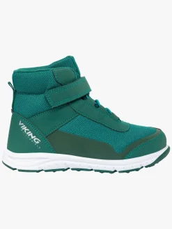 Viking Knapper Reflex Mid WP 1V Sneakers, Dark Green
