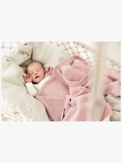 Vinter & Bloom Soft Grid Hæklet Babytæppe, Pink