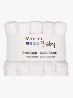 Virgel Vaskeklud Bambus 10-Pak, Hvid