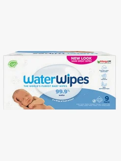 WaterWipes  Plastfrie Vådservietter 9 X 60-pak