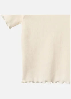 Wheat Alicia  Ribstrikket T-shirt, Ivory