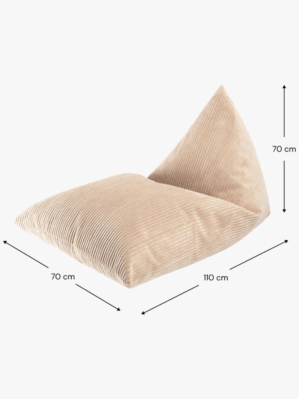 Wigiwama Big Lounger Sækkestol, Brown Sugar