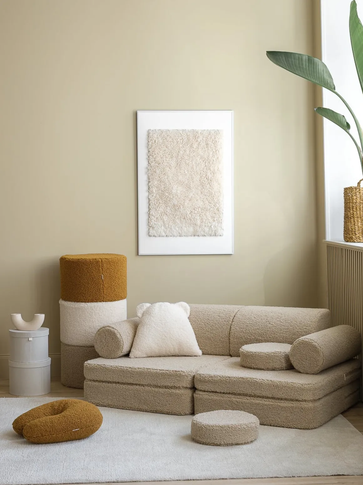 Wigiwama Play Bygbar Sofa 272x156 cm, Biscuit