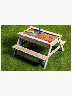 Woodlii Picnicbord med Sandkasse + Låg, Hvid