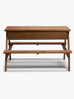 Woodlii Picnicbord med Sandkasse + Låg, Brun