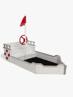 Woodlii Sandkasse i Træ Båd, Hvid