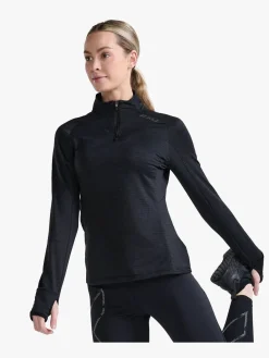 2XU Ignition Base Layer Langærmet Top, Black/ Reflective